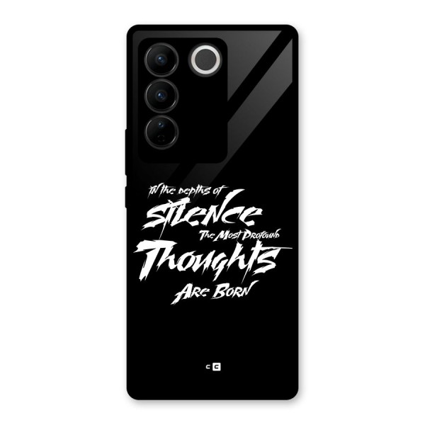 Silent Thoughts Glass Back Case for Vivo V27
