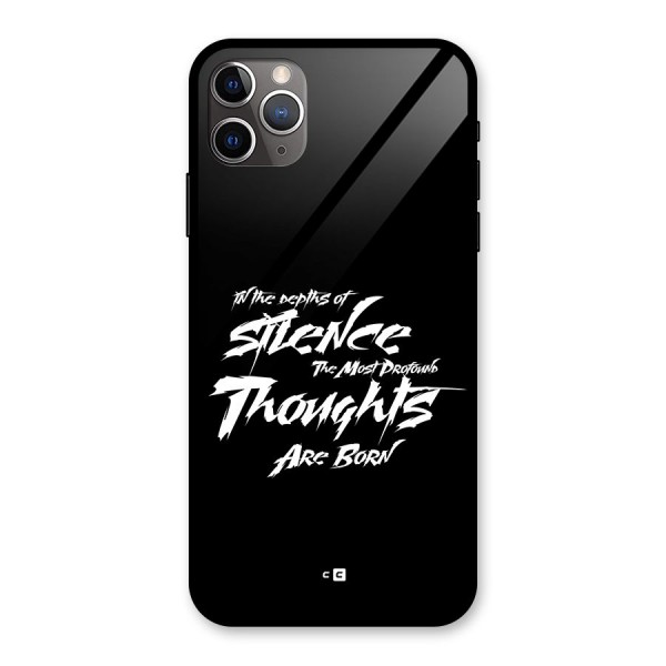 Silent Thoughts Glass Back Case for iPhone 11 Pro Max