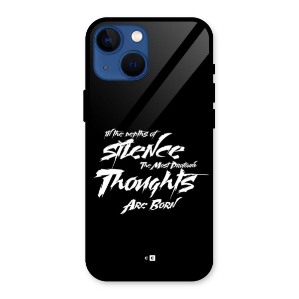 Silent Thoughts Glass Back Case for iPhone 13 Mini