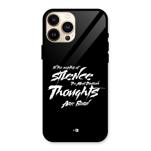 Silent Thoughts Glass Back Case for iPhone 13 Pro Max
