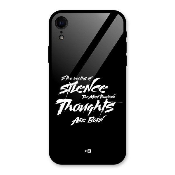 Silent Thoughts Glass Back Case for iPhone XR