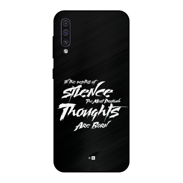 Silent Thoughts Metal Back Case for Galaxy A30s