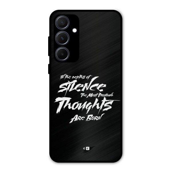 Silent Thoughts Metal Back Case for Galaxy A35
