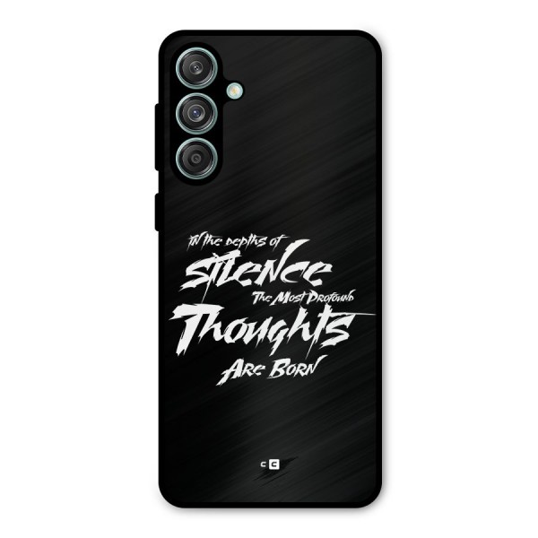 Silent Thoughts Metal Back Case for Galaxy M55 5G