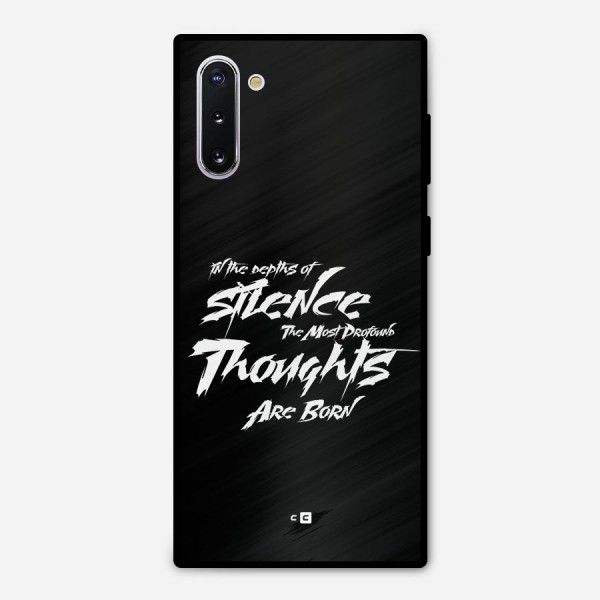 Silent Thoughts Metal Back Case for Galaxy Note 10