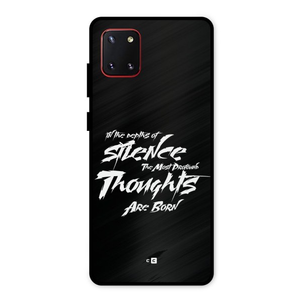 Silent Thoughts Metal Back Case for Galaxy Note 10 Lite