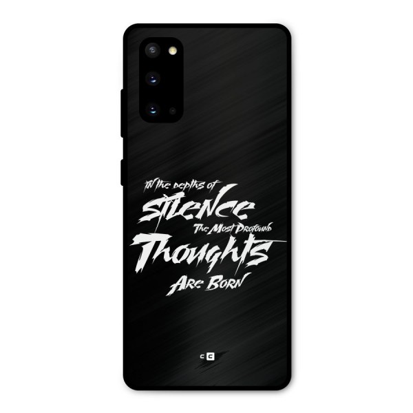 Silent Thoughts Metal Back Case for Galaxy S20