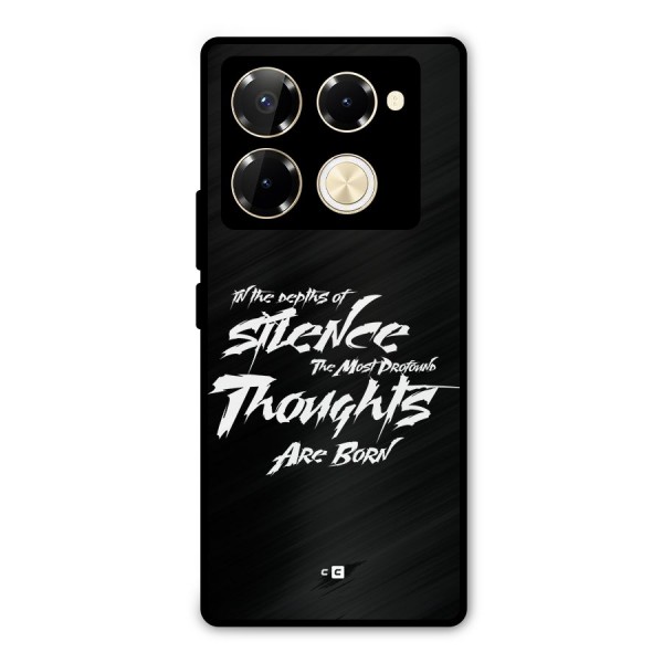 Silent Thoughts Metal Back Case for Infinix Note 40 Pro Plus