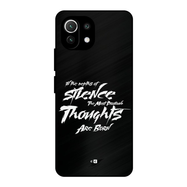 Silent Thoughts Metal Back Case for Mi 11 Lite