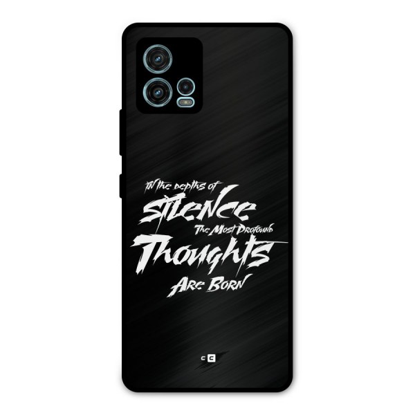 Silent Thoughts Metal Back Case for Moto G72