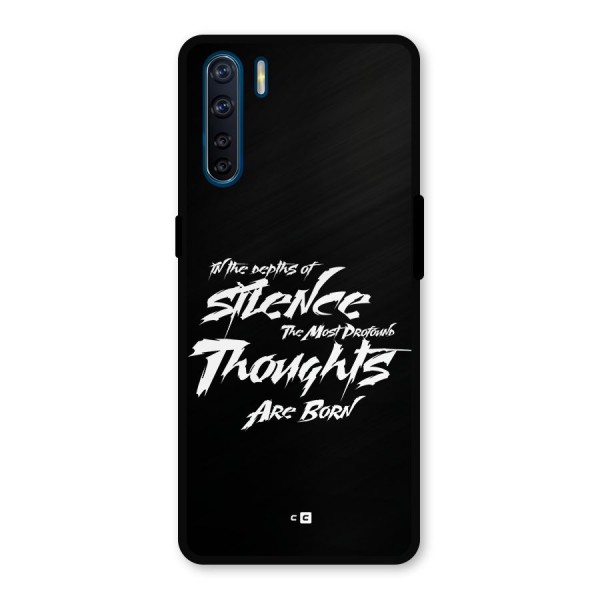 Silent Thoughts Metal Back Case for Oppo F15