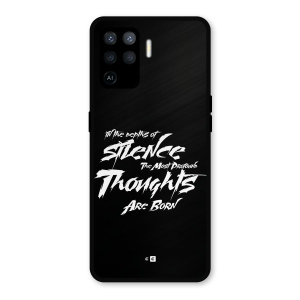 Silent Thoughts Metal Back Case for Oppo F19 Pro