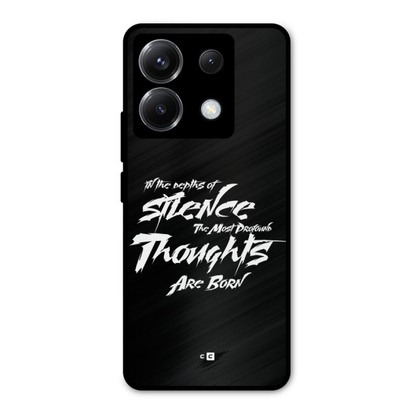 Silent Thoughts Metal Back Case for Poco X6