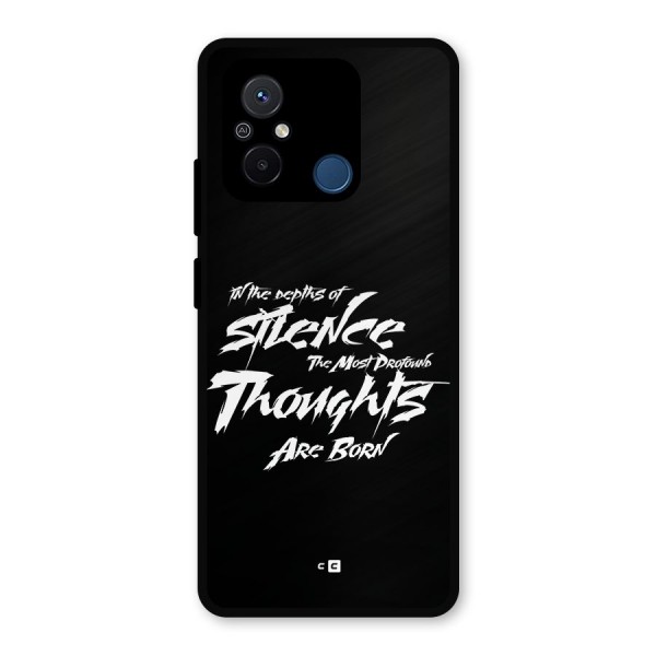 Silent Thoughts Metal Back Case for Redmi 12C