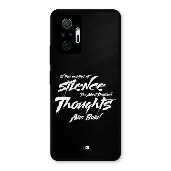 Silent Thoughts Metal Back Case for Redmi Note 10 Pro Max