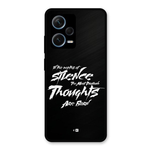Silent Thoughts Metal Back Case for Redmi Note 12 Pro Plus 5G