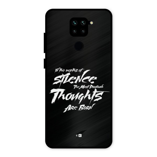 Silent Thoughts Metal Back Case for Redmi Note 9