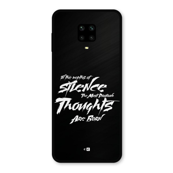 Silent Thoughts Metal Back Case for Redmi Note 9 Pro Max