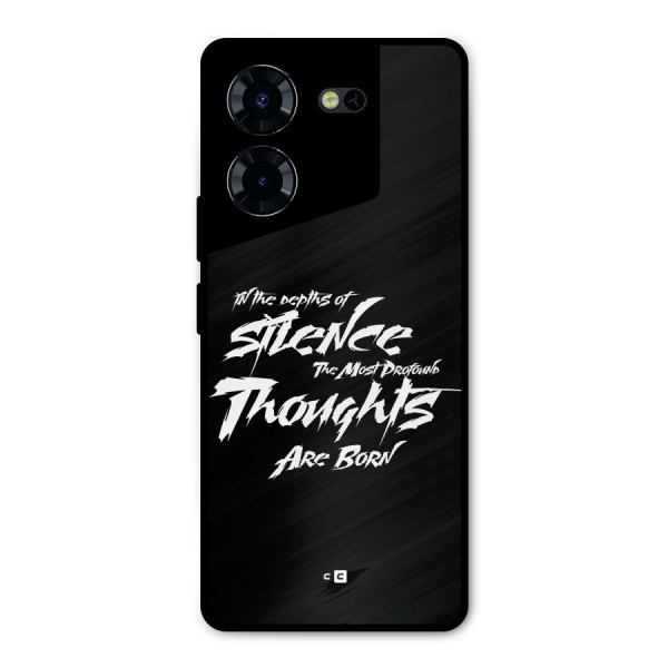 Silent Thoughts Metal Back Case for Tecno Pova 5 Pro 5G