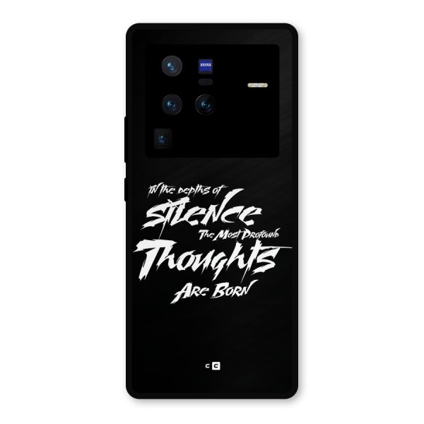 Silent Thoughts Metal Back Case for Vivo X80 Pro