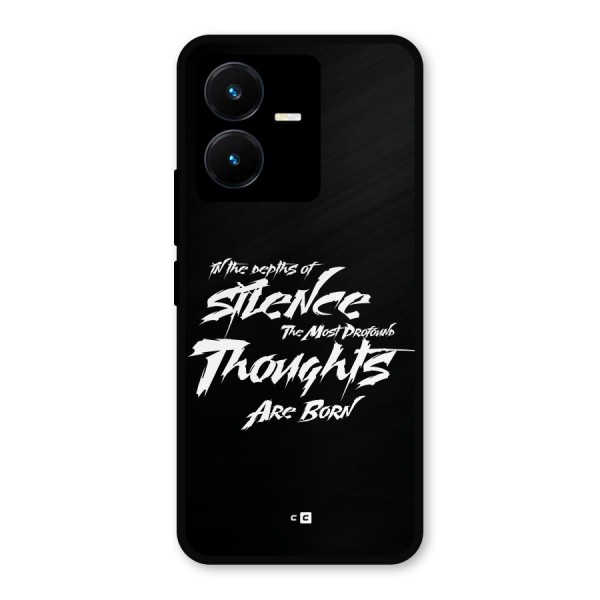 Silent Thoughts Metal Back Case for Vivo Y22