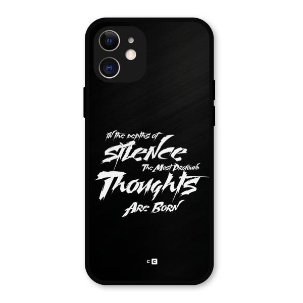 Silent Thoughts Metal Back Case for iPhone 12