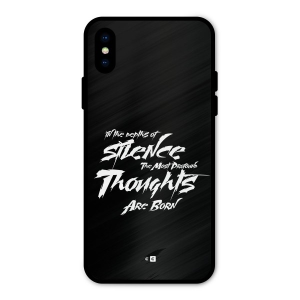 Silent Thoughts Metal Back Case for iPhone XS