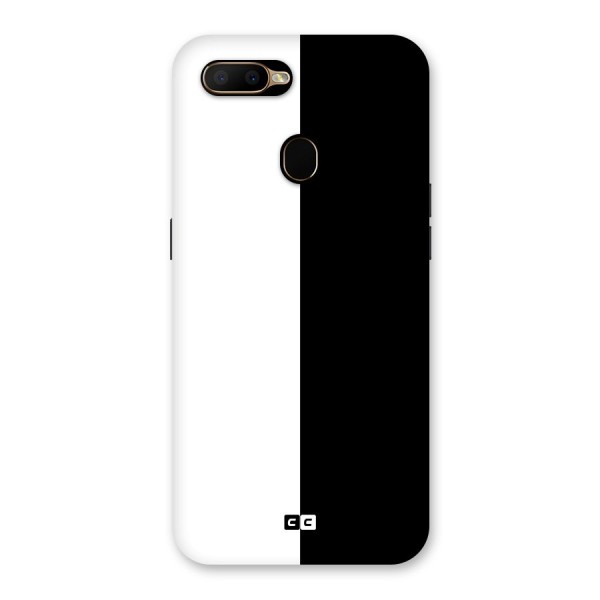 Simple Black White Back Case for Oppo A5s