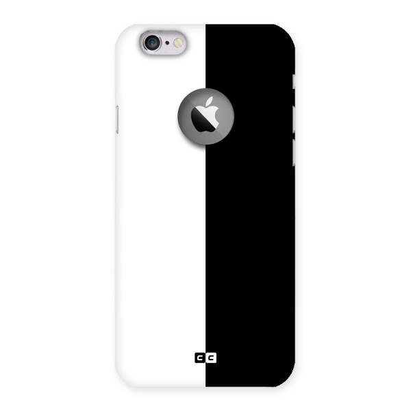 Simple Black White Back Case for iPhone 6 Logo Cut
