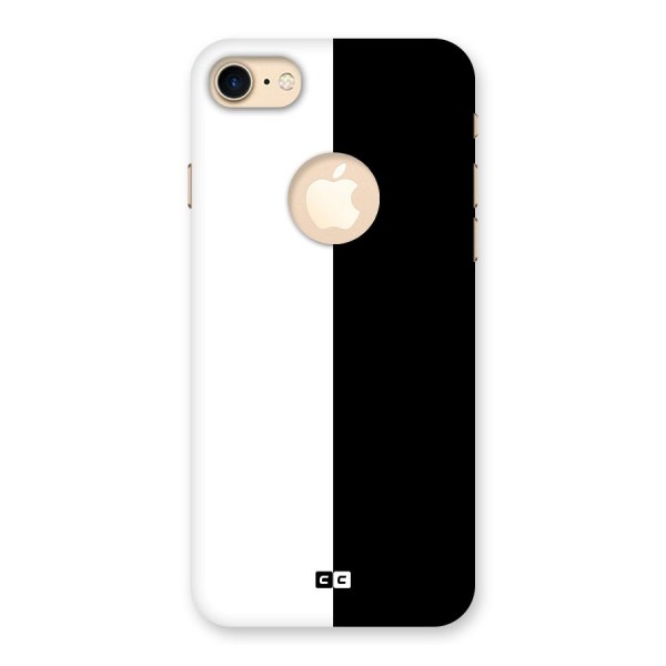 Simple Black White Back Case for iPhone 7 Logo Cut