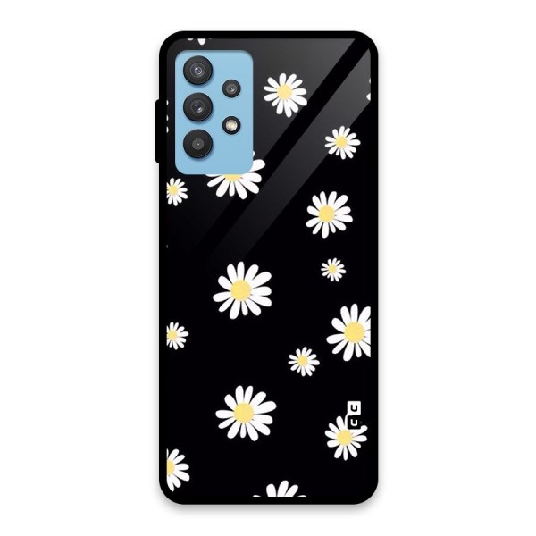 Simple Sunflowers Pattern Glass Back Case for Galaxy M32 5G