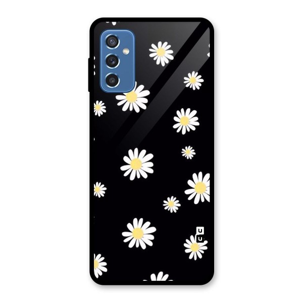 Simple Sunflowers Pattern Glass Back Case for Galaxy M52 5G