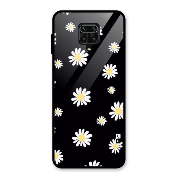 Simple Sunflowers Pattern Glass Back Case for Redmi Note 10 Lite