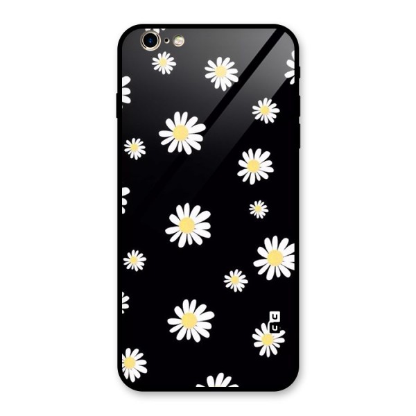 Simple Sunflowers Pattern Glass Back Case for iPhone 6 Plus 6S Plus