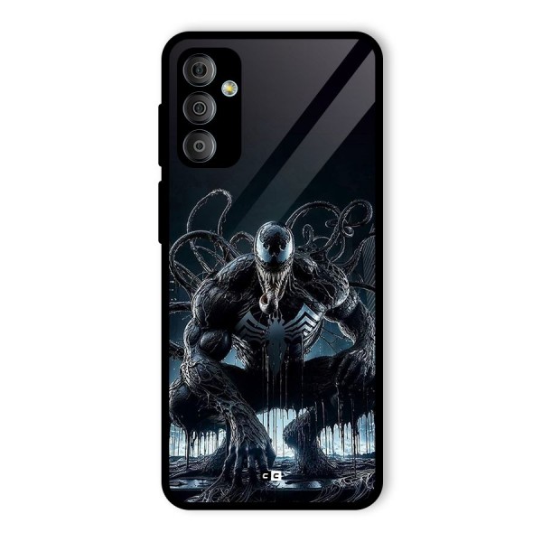 Sitting Venom Glass Back Case for Galaxy F23
