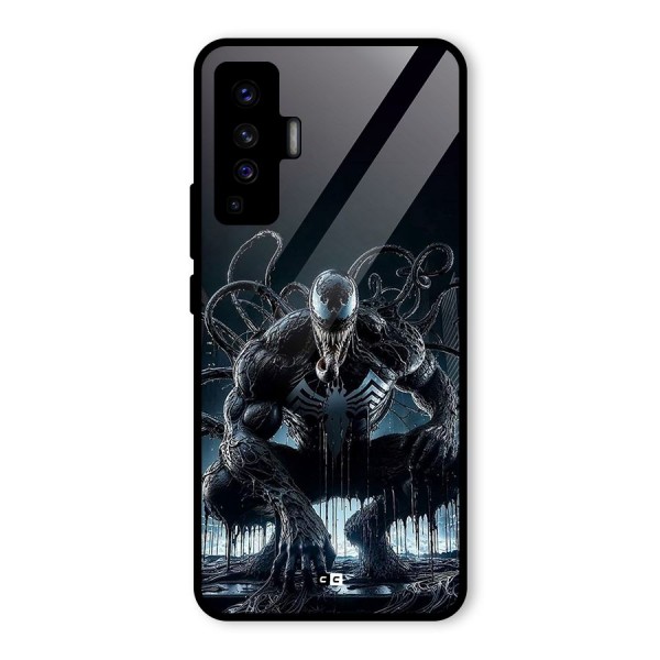 Sitting Venom Glass Back Case for Vivo X50