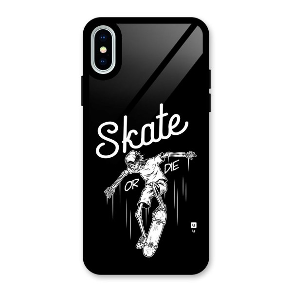 Skate Or Die Glass Back Case for iPhone X