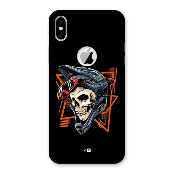 Skull Helmet Back Case for iPhone X Logo Cut