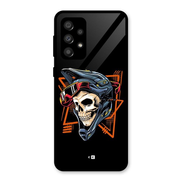 Skull Helmet Glass Back Case for Galaxy A32