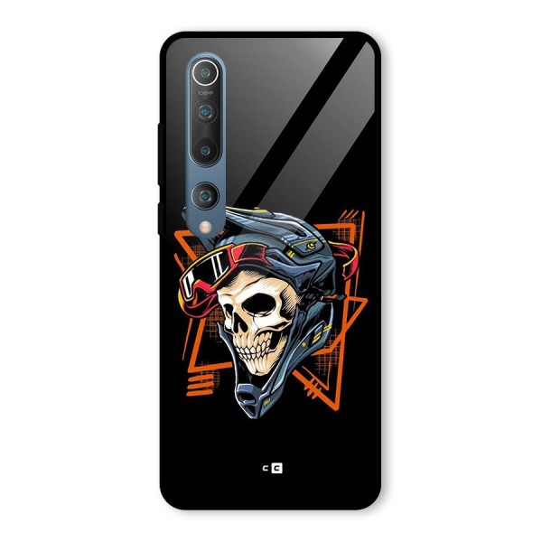 Skull Helmet Glass Back Case for Mi 10