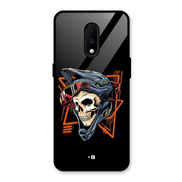 Skull Helmet Glass Back Case for OnePlus 7