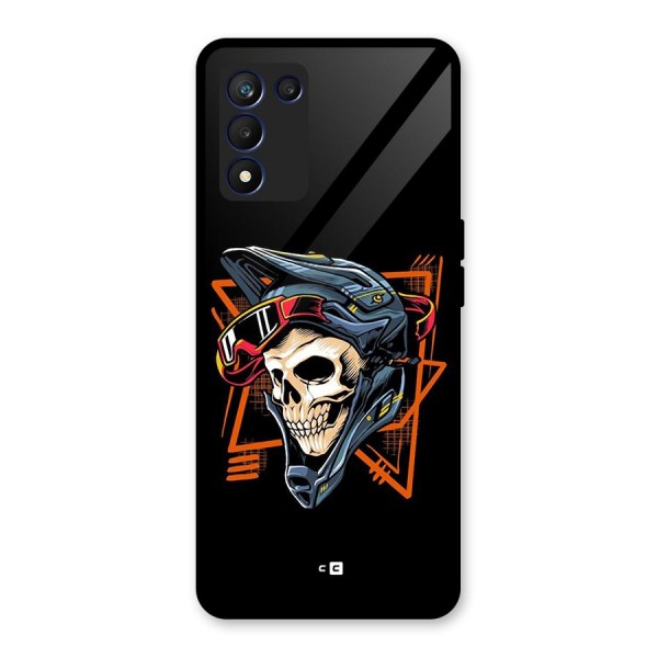 Skull Helmet Glass Back Case for Realme 9 5G Speed