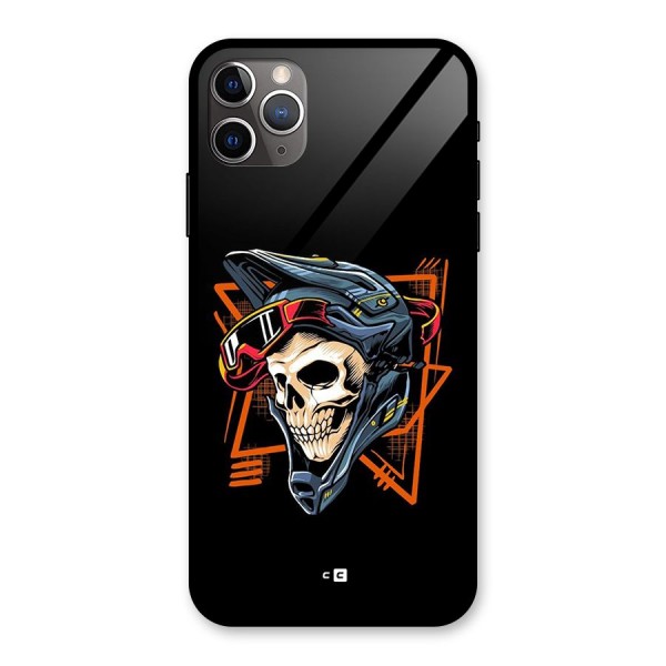 Skull Helmet Glass Back Case for iPhone 11 Pro Max