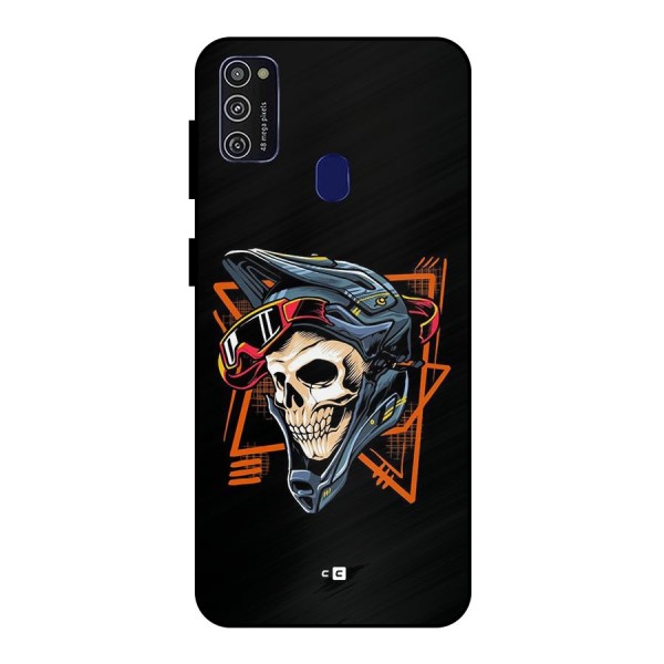Skull Helmet Metal Back Case for Galaxy M30s