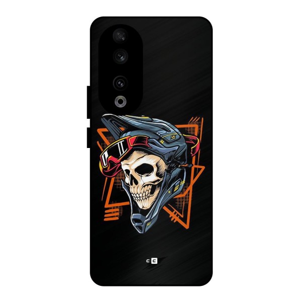 Skull Helmet Metal Back Case for Honor 90