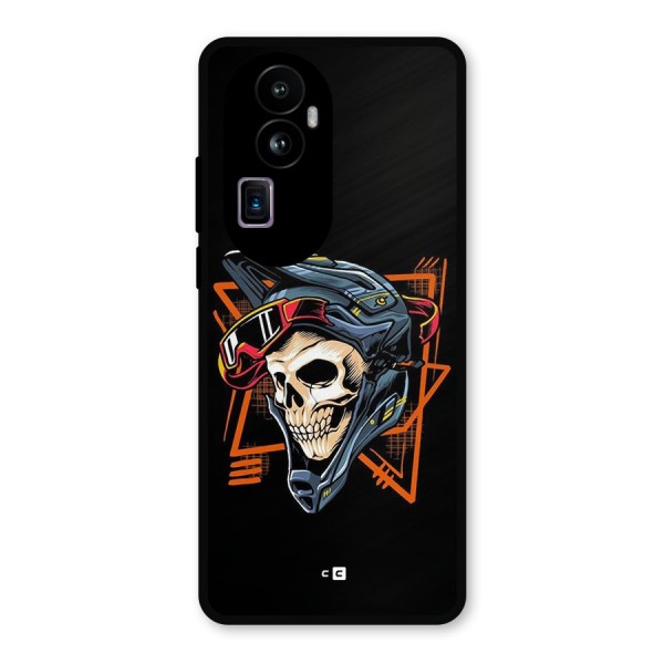 Skull Helmet Metal Back Case for Oppo Reno10 Pro Plus