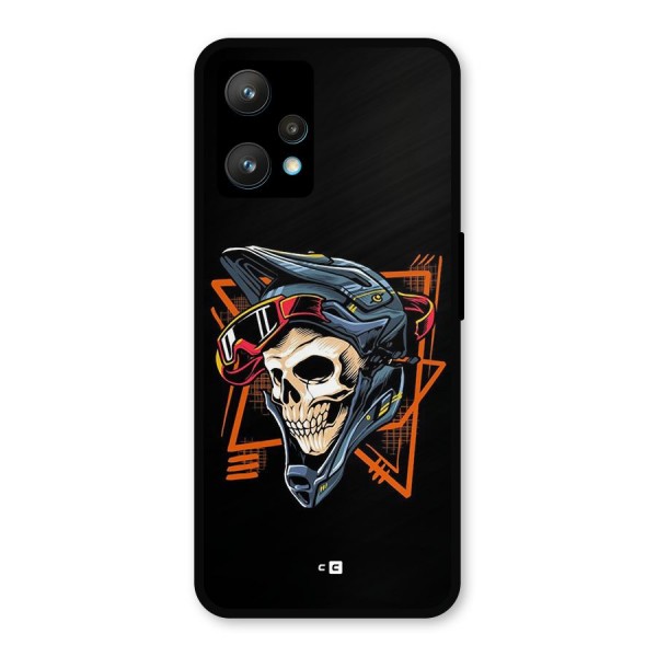 Skull Helmet Metal Back Case for Realme 9