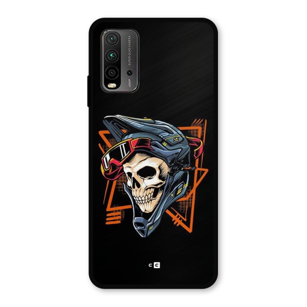 Skull Helmet Metal Back Case for Redmi 9 Power