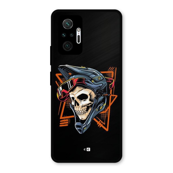 Skull Helmet Metal Back Case for Redmi Note 10 Pro Max