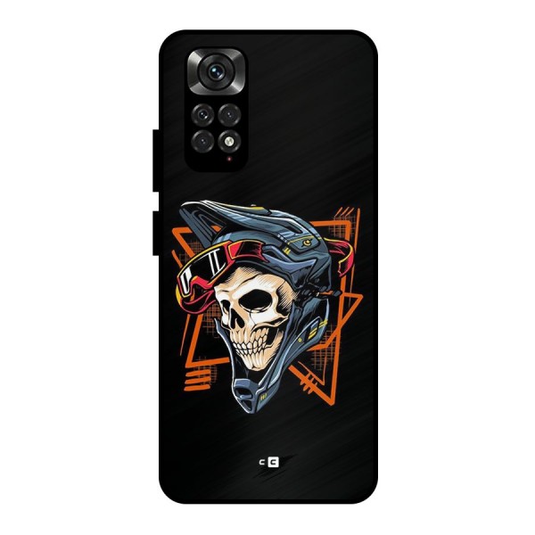 Skull Helmet Metal Back Case for Redmi Note 11 Pro